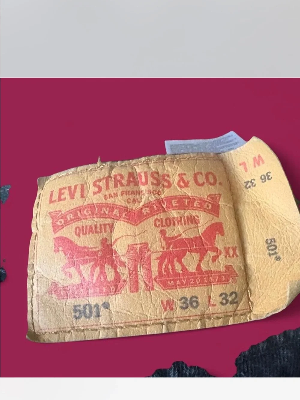Men's Black 501 Levi Jeans